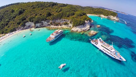 Paxos Antipaxos blue caves cruise from Corfu